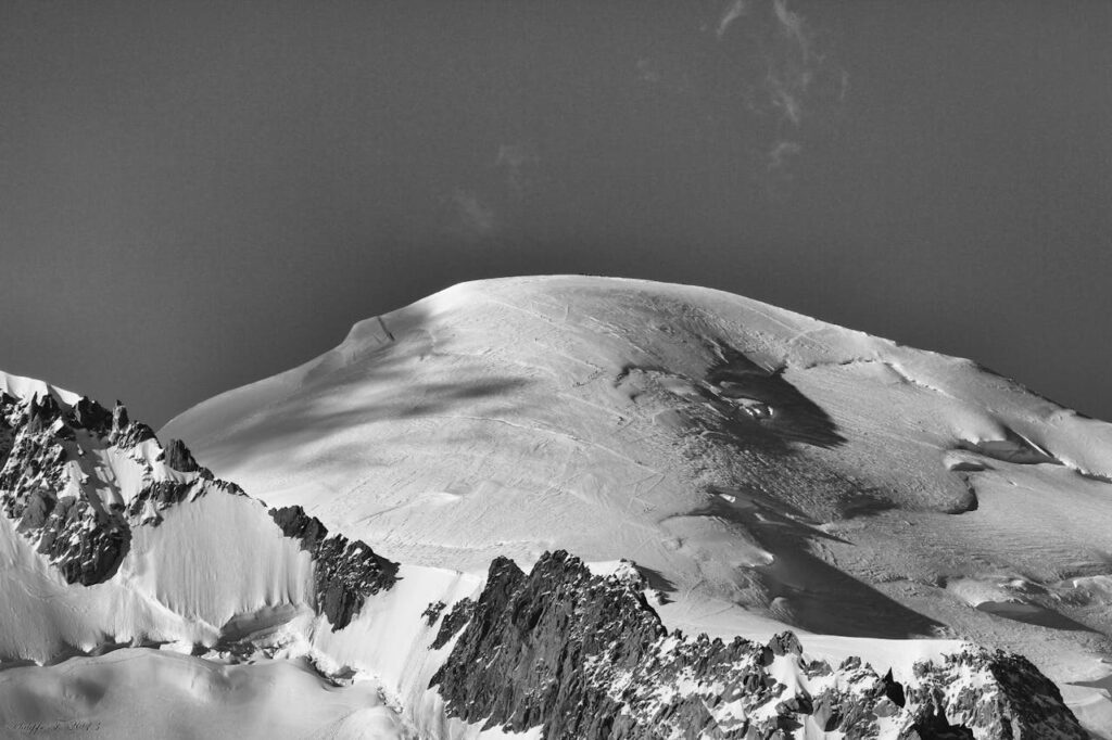 pexels photo 29565364 Majestic view of Mont Blanc's snow-capped peak in Chamonix, France.